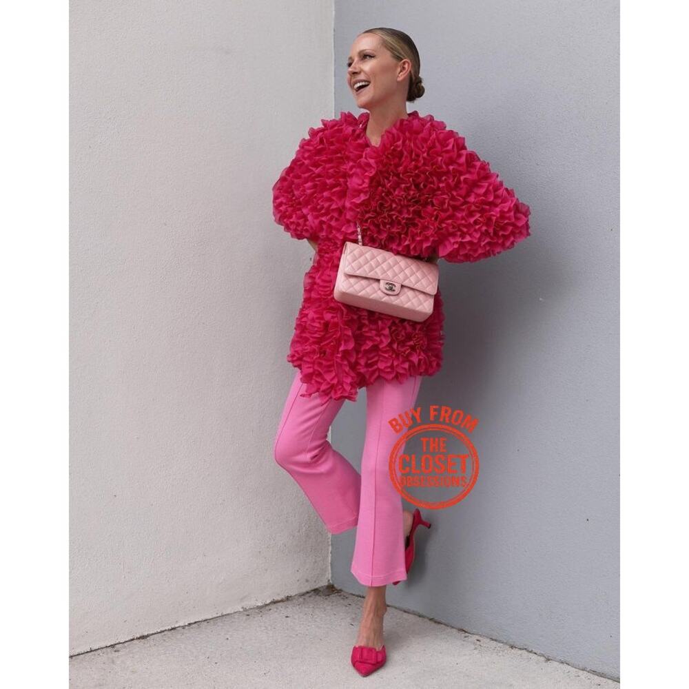 ZARA Pink Textured Statement Coat NWT Couture Barbiecore Jacket - Picture 14 of 16